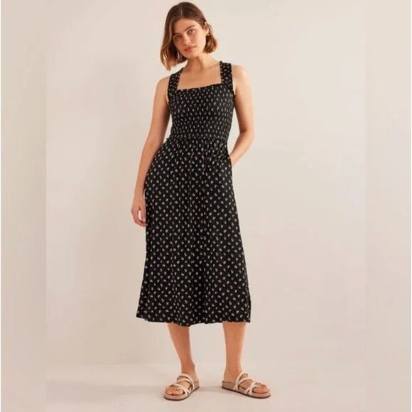BODEN Cross Back Jersey Midi Dress - Picture 1 of 5